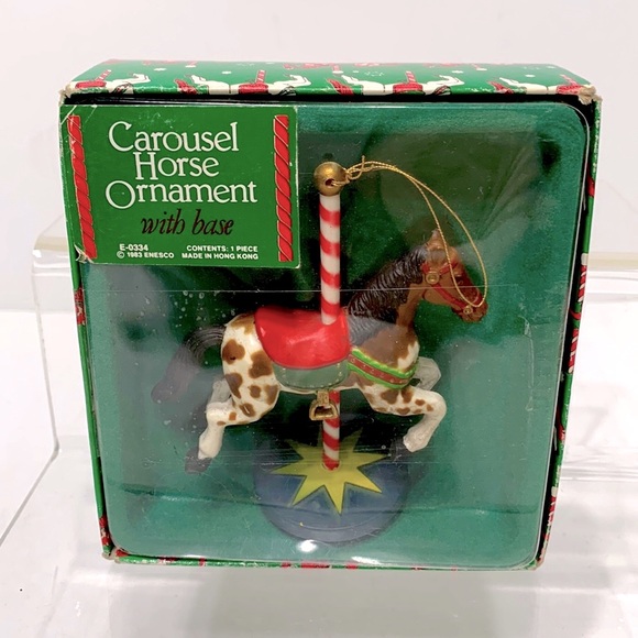 Carousel horse ornament Enesco 1983 - Picture 1 of 11